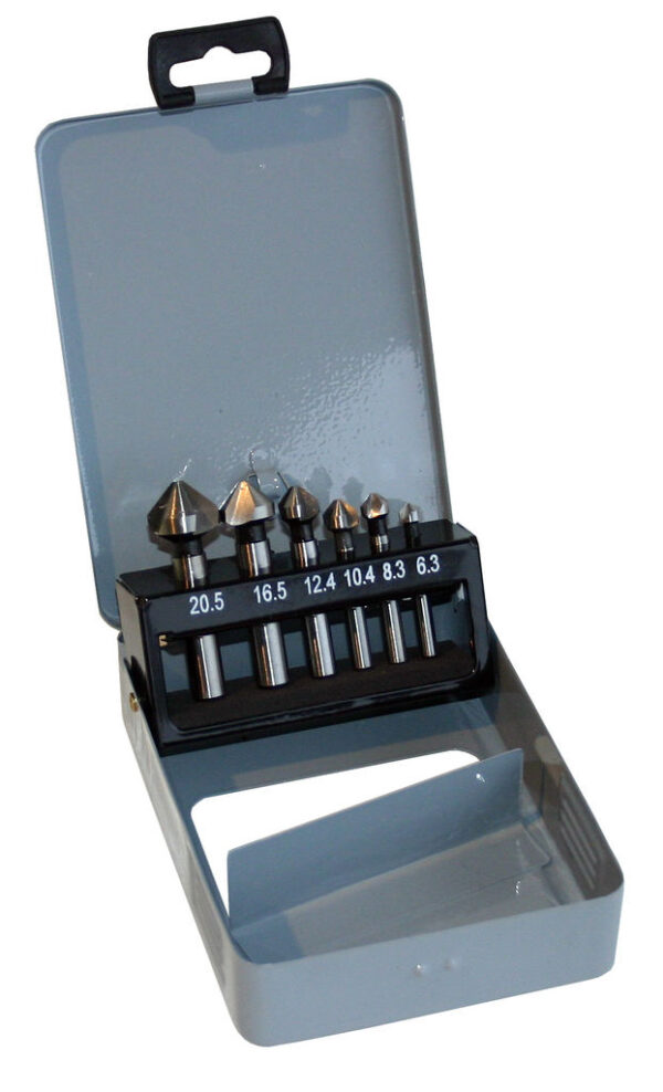 Kegelsenker Set. 6Tlg. HSS Stahl