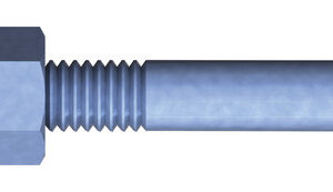 Schlossschraube DIN 603 mit Mutter DIN 934 , Halbrundkopf, M 6 x 40 mm, Teilgewinde (L1), Stahl 1 St