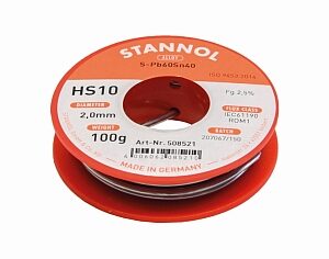 Stannol-Lötdraht 40%SN,60% Pb spule 1 Ø mm 2,0 gr.100
