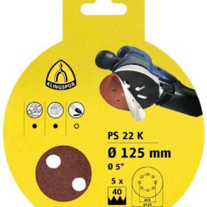 KLINGSPOR Schleifpapier, kletthaftend PS 22 K SB-verpackt Set