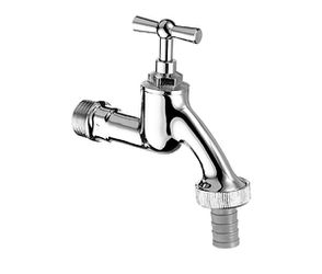 TAKE Auslaufventil mattchrom, 1/2", mit Knebelgriff, kein DVGW