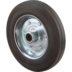 GUMMIRAD 125MM B55.125 SCHWARZ,RADK.VERZINKT,RL