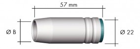 Gasdüse konisch 15 x 57 mm