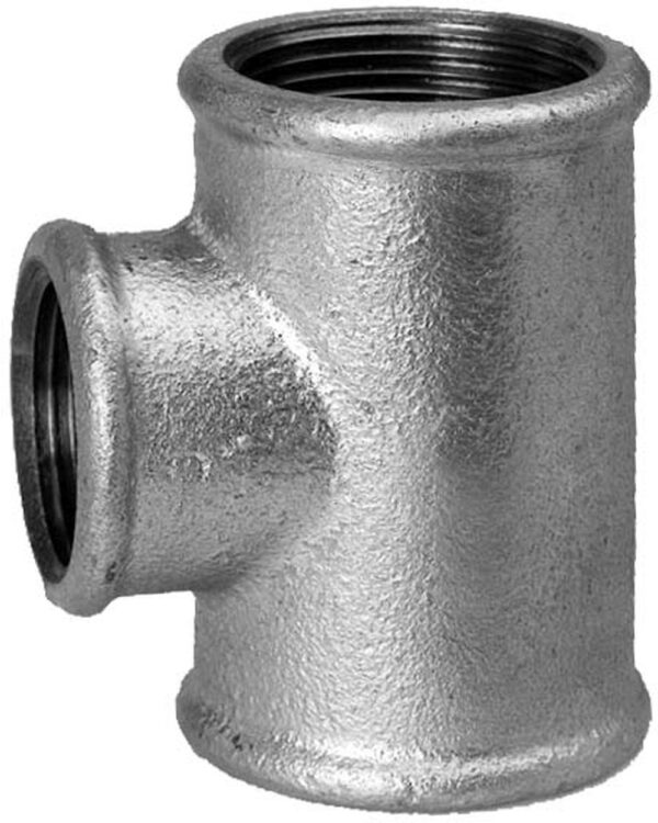T-Stück, verzinkt, mehrfach reduziert m. IG, 1/2" x 1/4" x 1/2" Nr.130