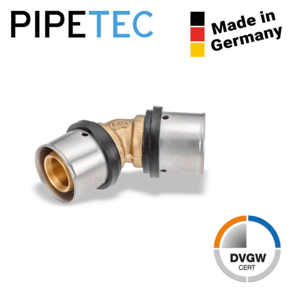 Press-Winkel 45° 26x3 PFWH2626, DVGW, TH+U Kontur, Pressfitting 26 x 3