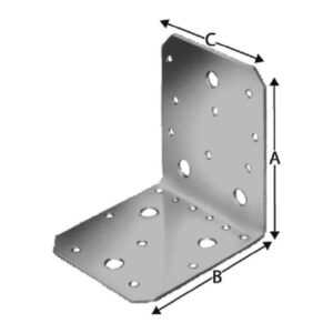 Winkelverbinder TETA 06/0106 Typ AB105 Abmessung 103x103x3x90mm feuerverzinkt