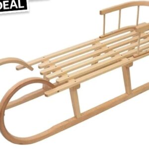 Hörnerrodel 110 cm Hörnerschlitten Holzschlitten aus Buchenholz Kinderschlitten