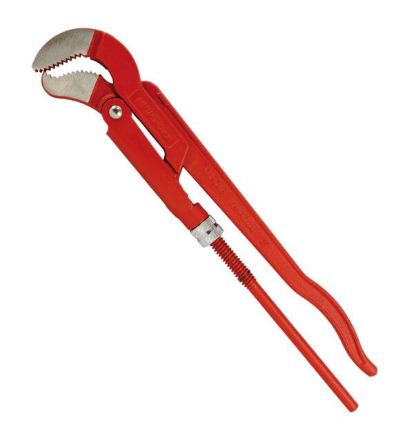 Eckrohrzange CV,S-form 1,5" 460mm 45 GRD-Backen