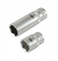 6-Kant Einsatz 1/4" Antrieb 13 mm, lange Ausführung, 50 mm