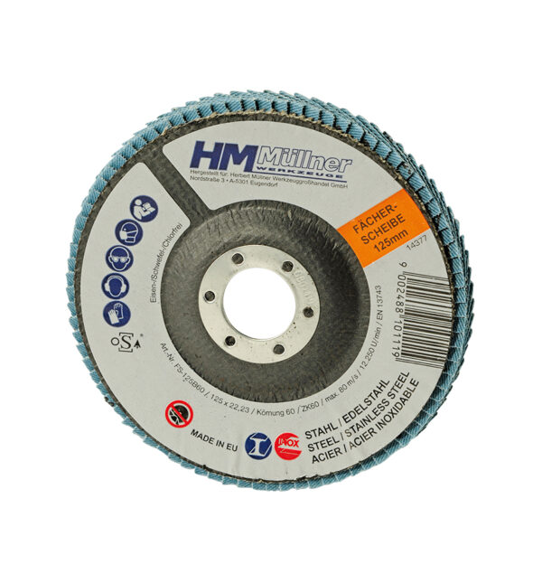 Fächerscheibe 125 Edelstahl K80