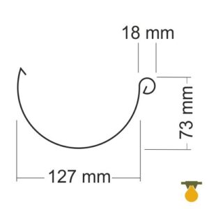 Dachrinne verzinkt 28/0,6 halbrund