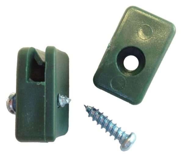 Spanndrahthalter Drahthalter 10er Pack mit Schraube Zaunpfosten Maschendrahtzaun