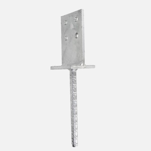 T-Pfostenträger feuerverzinkt mit 200mm Riffeldolle für >=80 mm