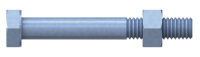 Maschinenschrauben RN M601 mit Mutter DIN 934 verz. 10X110 a25Stk.