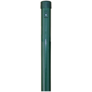Zaunpfahl grün 38x1750mm für Geflecht 1250mm incl. Pfostenkappe und Drahthalter