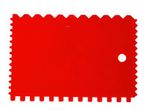 Kunststoff-Zahnspachtel (9 x 13 cm ) 4-seitig gezahnt, rot