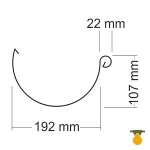 Titanzink-Zink Dachrinne halbrund RG 400 mm - Länge: 1 Meter