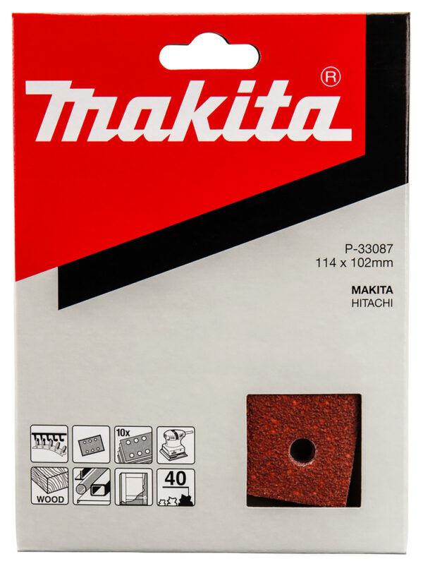 Schleifpapier P40 102x114mm Klett a.10Stk.