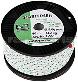 Starterseil Seilzug 5,0 mm  weiss für Motorsägen & Rasenmäher ratioparts