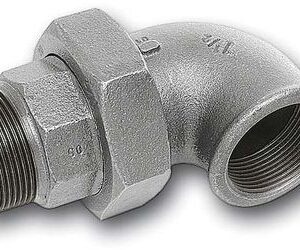 Winkelverschraubung, verzinkt, flach m. Innen- u. Aussengewinde, 1 1/4" Nr.97