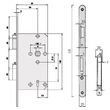 Zimmertürschloss Buntbart Din Links 55/72/8 20mm rund