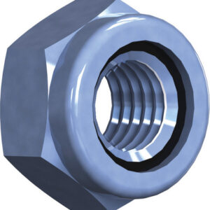 Sechskant-Sicherungsmutter DIN 985 , M 12 mm, Stahl, verzinkt, blau passiviert 1 Stk
