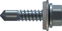 RS-K Bohrschraube, Sechskantkopf mit angepresster Scheibe, 6,3 x 25 mm, Vollgewinde, SW 10, S16, Sta