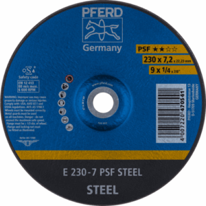PFERD Schruppscheibe E 230x7,2x22,23 mm Universallinie PSF STEEL für Stahl