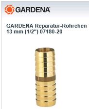 1/2" Verbindungsrohr MESSING massiv 13mm -1/2"