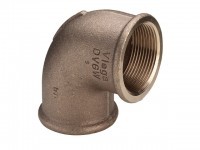 Winkel, Rotguss, 90 m. Innengewinde, 1" Nr.3090