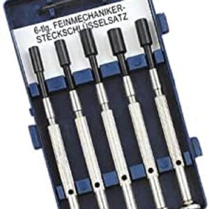 Steckschlüssel-Satz, 5-tlg für Feinmechaniker, Schraubendreher 3/3,5/4/4,5/5mm