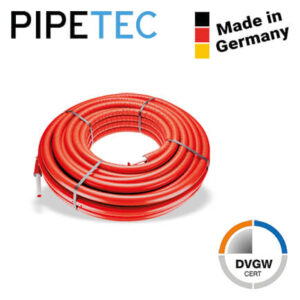 1 m Pipetec Aluminium-Mehrschichtverbundrohr 16x2, 10mm Iso, VRI1621050R, DVGW Rot