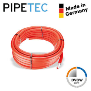 1 m Pipetec Aluminium-Mehrschichtverbundrohr 26x3, 10mm Iso, VRI2631025R, DVGW Rot