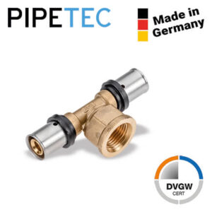 Press-T-Stück mit Innengewinde 16x2 - 1/2" - 16x2 PFTI160416, DVGW, TH+U