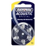 VARTA/Rayovac Acoustic Hörgerätebatterie 10 PR70 Zink-Luft 1,4V 6er