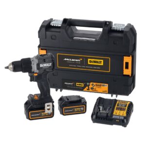 DeWALT Werkzeuge - 18V Akku-Schlagbohrmaschine, 2x 5,0 Ah XR Akku, Ladegerät, McLaren DCD85MP2T