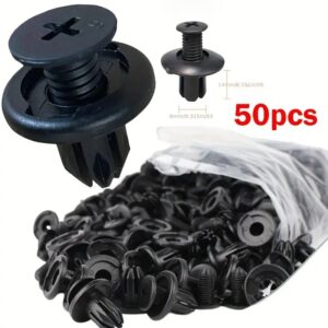 50 Stück Auto 8mm Loch Kunststoffnieten Schnellverschluss Push Clip Fahrzeugtürverkleidung Halterung