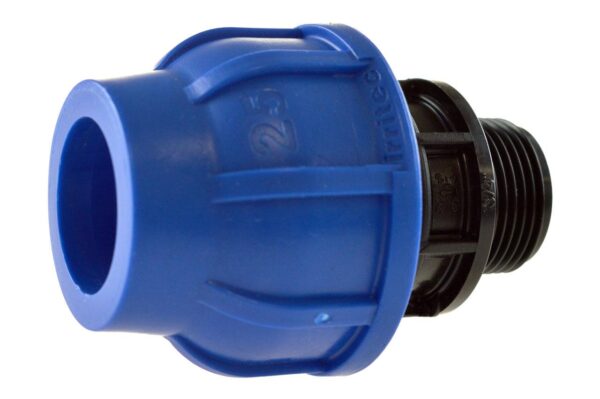 PE Kupplung mit Außengewinde, DVGW - Connecto™ + Ultra 25 mm 1" (33,3 mm)