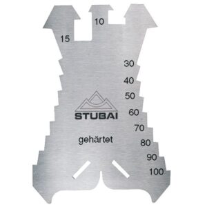 STUBAI Anreißschablone 140x100x1.3 mm Maßeinteilung 5-100 mm in 5 mm Schritten