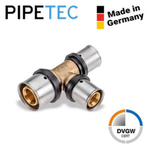Press-T-Stück reduziert 26x3 - 20x2 - 20x2 PFT262020, DVGW, TH+U