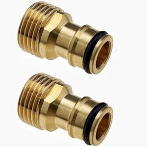 1/2 Stück Messing-Schnellkupplung für Gartenschlauch - Wasserdichter & rostfreier Wasserhahnanschlus