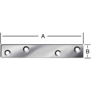 Verbindungsbleche 80x15mm hell verzinkt