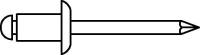 Blindniete 3/5 Alu/Stahl Art. Nr.6300111