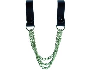 Hammerkette HaWe 3-tlg., vernickelt mit Lederschlaufen