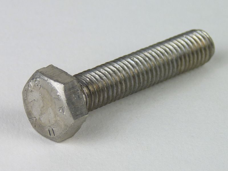 Sechskantkopf, M 16 x 60 mm, Vollgewinde, SW 17, Edelstahl A2, gebeizt, passiviert, 1 Stk.