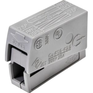 Leuchtenklemme 1-polig, 104 °C, grau