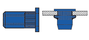 Blindnietmutter Stahl M6/9/15,5