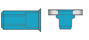 Blindnietmutter V2A M6/9/15,5 KK