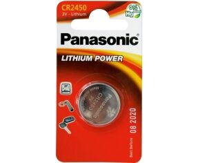 Knopfzelle Lithium Panasonic CR2450 3V 620 mAh Ø mm 24 H mm 5,0 St/Karte 1