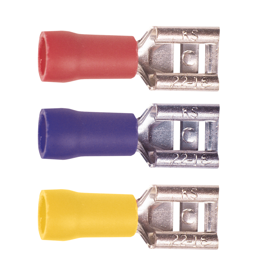 Flachsteckhülsen 6,3 BLAU a20Stk.